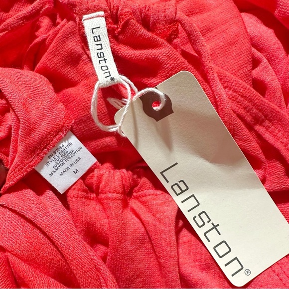 Revolve Lanston Halter Neck Hi-Lo Sleeveless Midi Dress In Coral Orange Sz M NWT - Picture 3 of 9